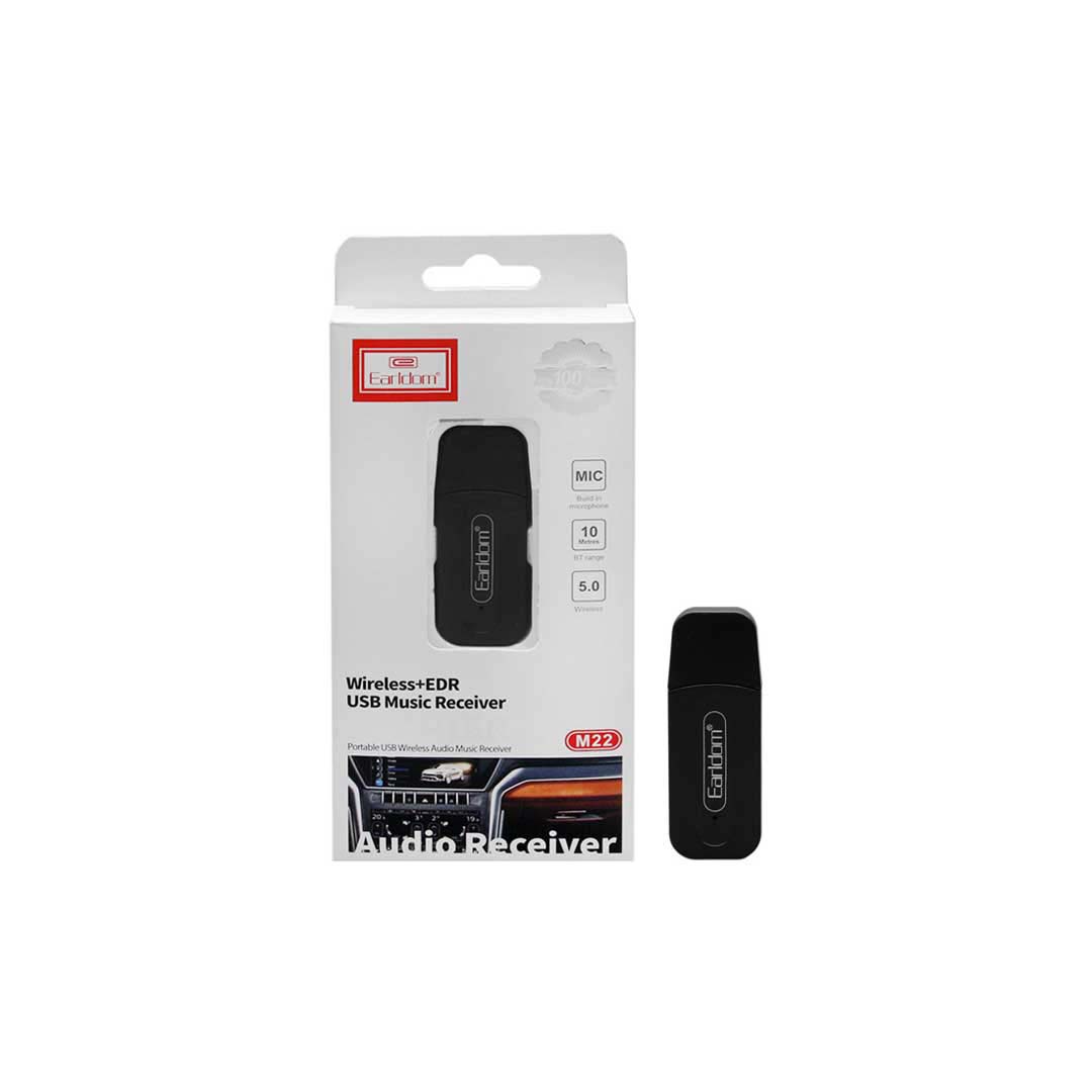 گیرنده بلوتوثی USB مدل Earldom M22 | تبدیل سیستم صوتی قدیمی به بلوتوثی + میکروفون داخلی