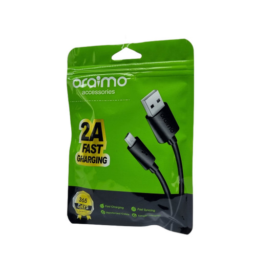 کابل شارژ سریع میکرو USB اورایمو (Oraimo) مدل 2A | مقاوم و با قابلیت انتقال داده