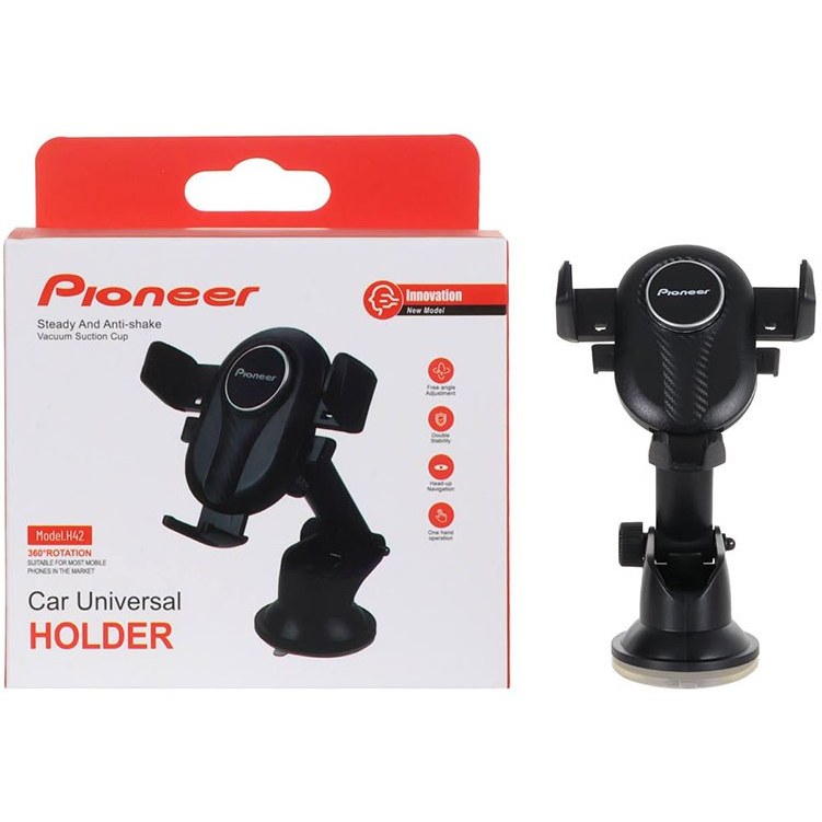 هولدر موبایل ماشین Pioneer مدل H42 | پایه مکشی ضد-لرزش با قابلیت چرخش ۳۶۰ درجه