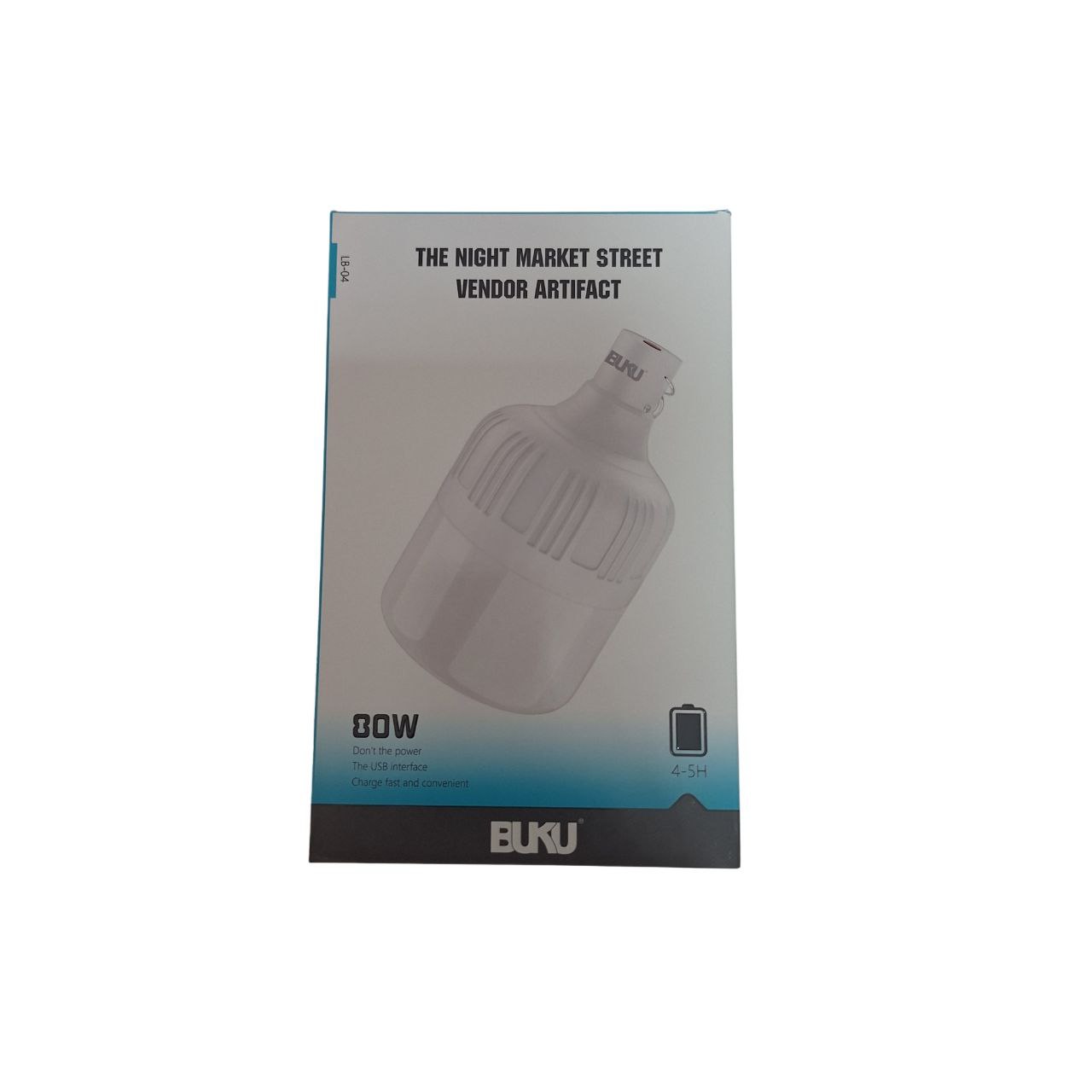 لامپ اضطراری و شارژی 80 وات LED مدل BUKU | توان ۸۰ وات با قابلیت اتصال USB